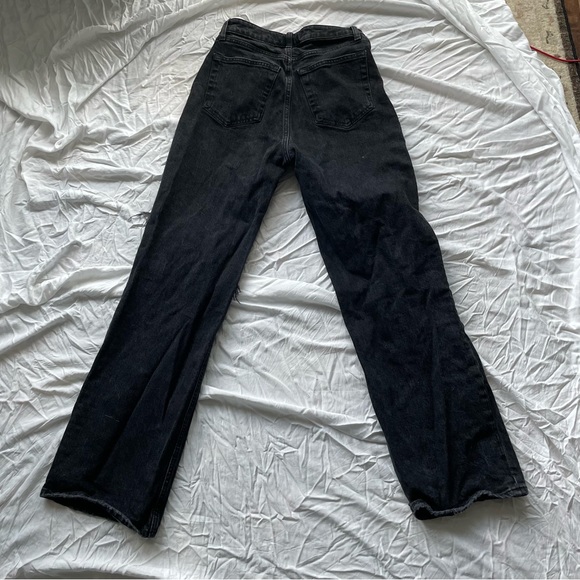 Abercrombie and Fitch Black 90s Relaxed Jeans High Rise - Size 25 Short (25S) - Picture 3 of 8